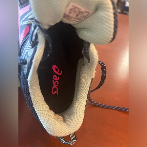 ASICS running shoes blue line green pink  women’s sz 9 EU40.5, preowned - Picture 5 of 8